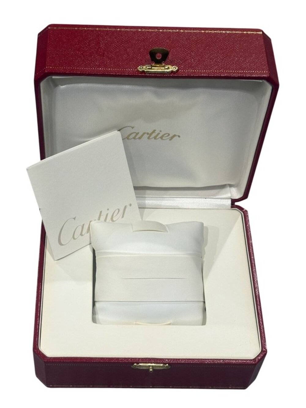 Vintage Cartier Watch Box COWA 0043 in Red Leather/Ivory Interior